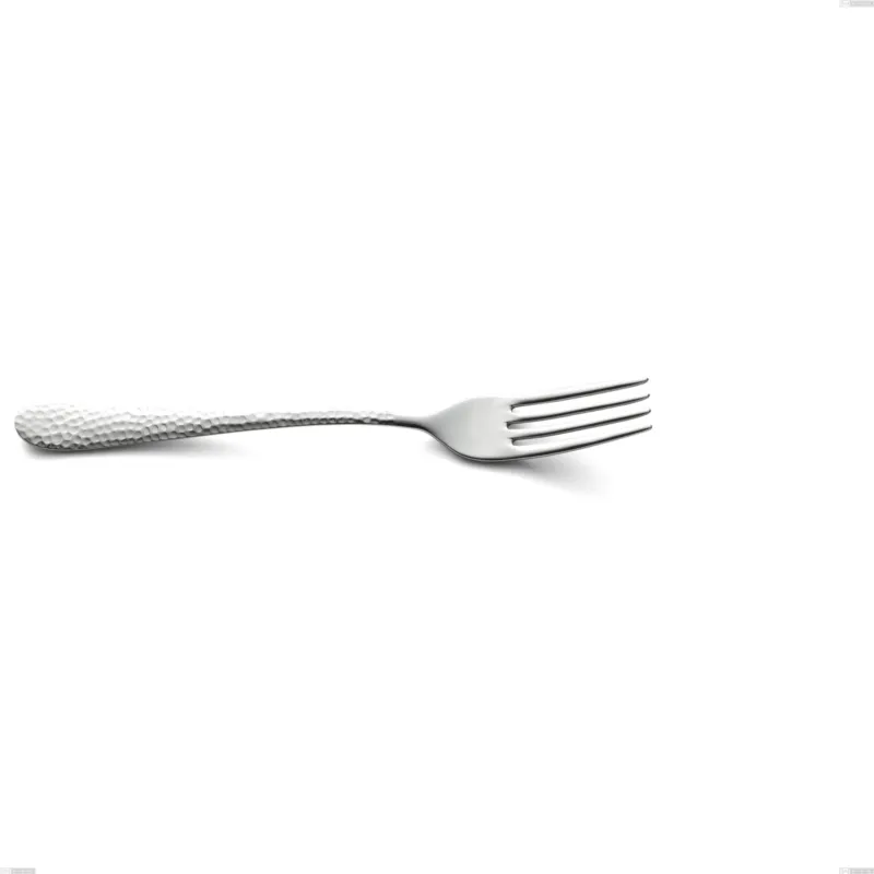 Offerta Speciale Forchetta tavola cortina, Acciaio inox (Aisi 304) acciaio martellato lucido, lunghezza 214 mm Eme Posaterie