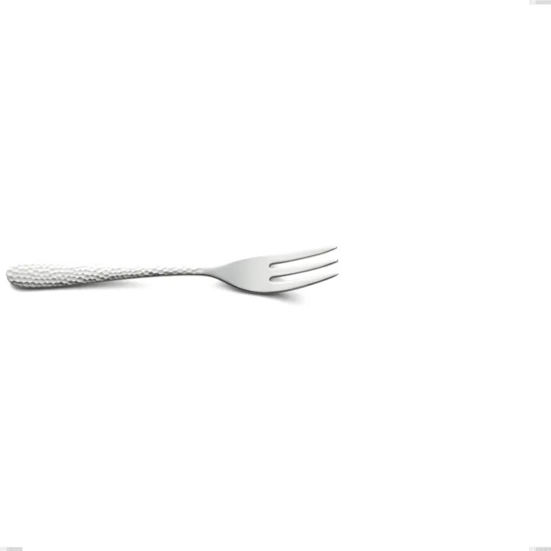 Forchetta dolce cortina, Acciaio inox (Aisi 304) acciaio martellato lucido, lunghezza 152 mm Eme Posaterie Sconto