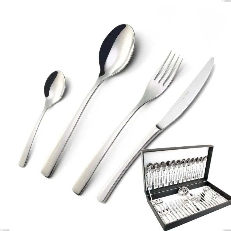 Astuccio 51 pezzi Onda, Acciaio inox (Aisi 304) lucido Eme Posaterie Offerta Lampo