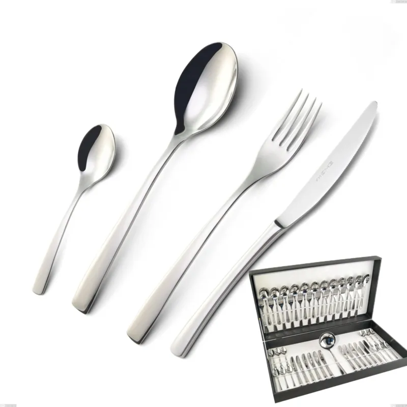 Astuccio 49 pezzi Onda, Acciaio inox (Aisi 304) lucido Eme Posaterie Promo Stagionale