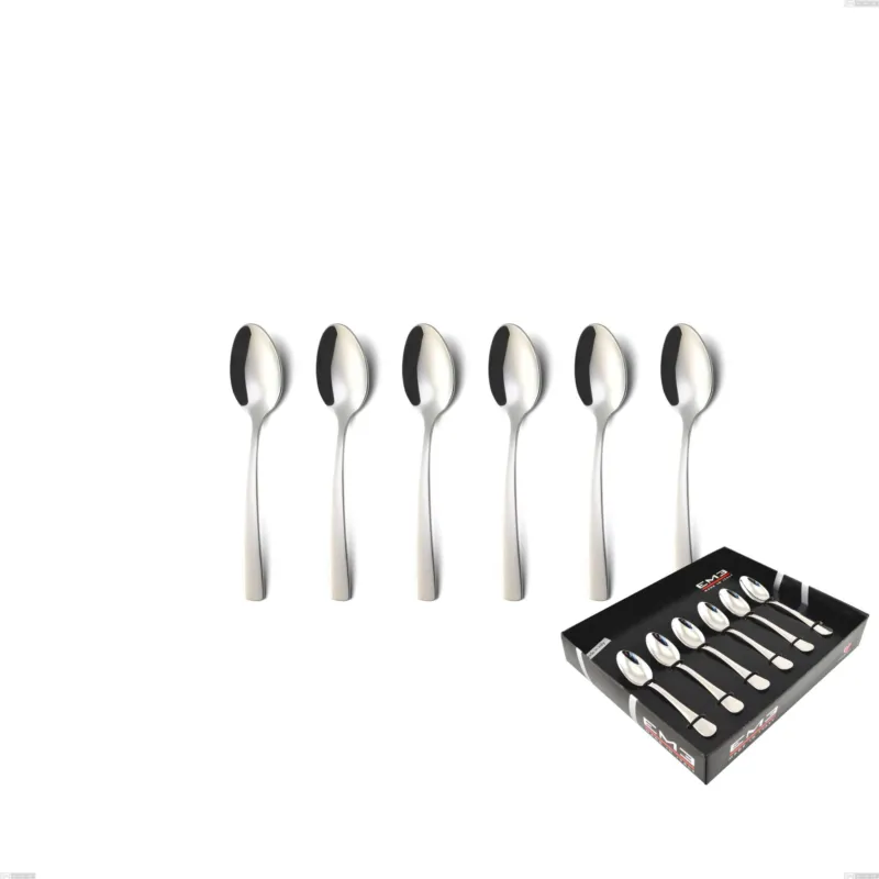 Direttamente Dal Produttore Confezione vetrina 6 pezzi moka Onda, Acciaio inox (Aisi 304) lucido Eme Posaterie