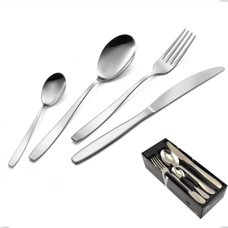Confezione salvaspazio 24 pezzi coltello economico Wind, Acciaio 18/0 Acciaio 18/0 Nichel Free, spessore 2 mm mm Eme Posaterie Prezzo Ridotto