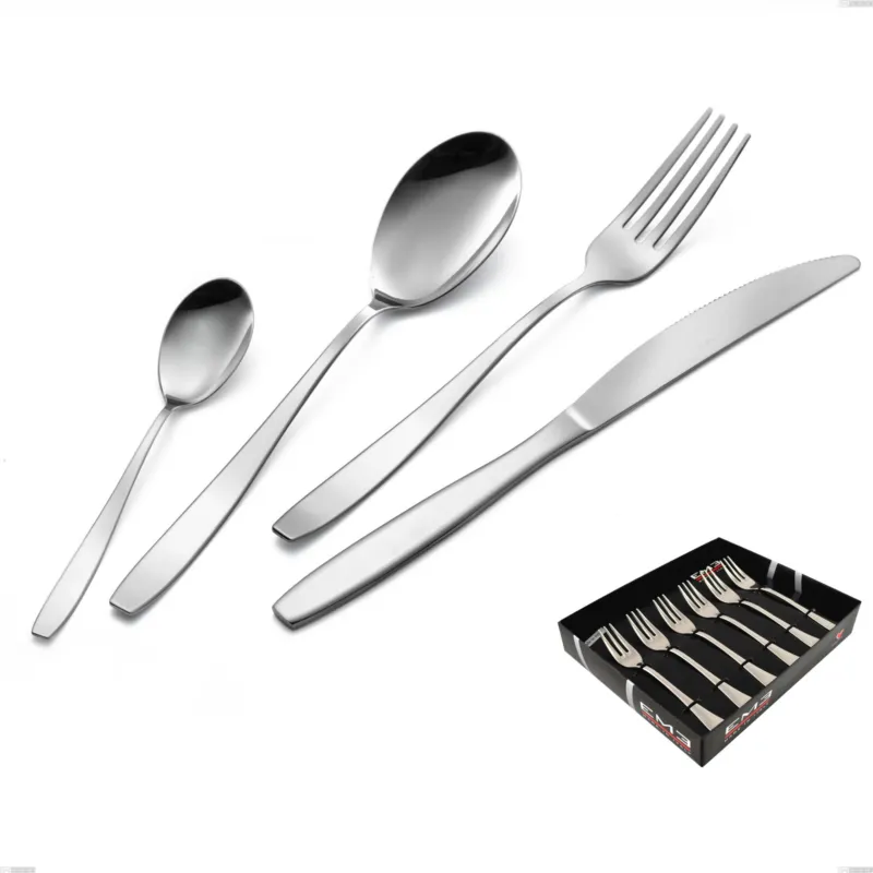 Confezione vetrina 6 pezzi forchettine dolce Wind, Acciaio 18/0 Acciaio 18/0 Nichel Free, spessore 2 mm mm Eme Posaterie Prezzo Di Fabbrica