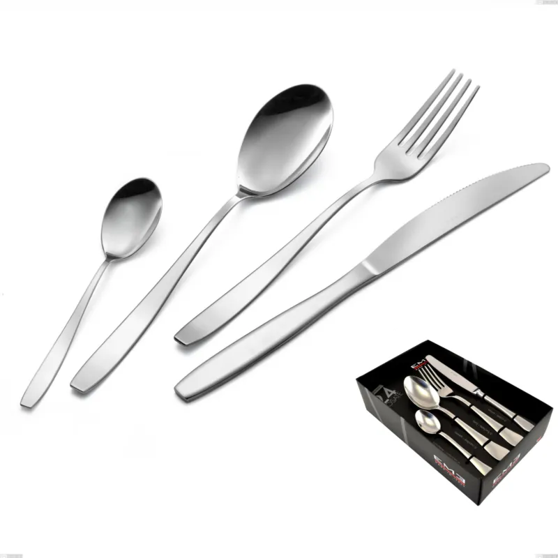 Confezione vetrina 24 pezzi coltello economico Wind, Acciaio 18/0 Acciaio 18/0 Nichel Free, spessore 2 mm mm Eme Posaterie Novità