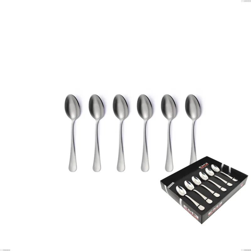Popolare Confezione vetrina 6 pezzi moka Oxford Sabbiato , Acciaio 18/0 (aisi 304) Acciaio Sabbiato, spessore 2 mm mm Eme Posaterie