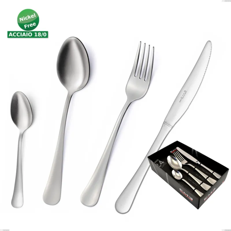 Più Venduto Confezione vetrina 24 pezzi coltello economico Oxford Sabbiato , Acciaio 18/0 (aisi 304) Acciaio Sabbiato, spessore 2 mm mm Eme Posaterie