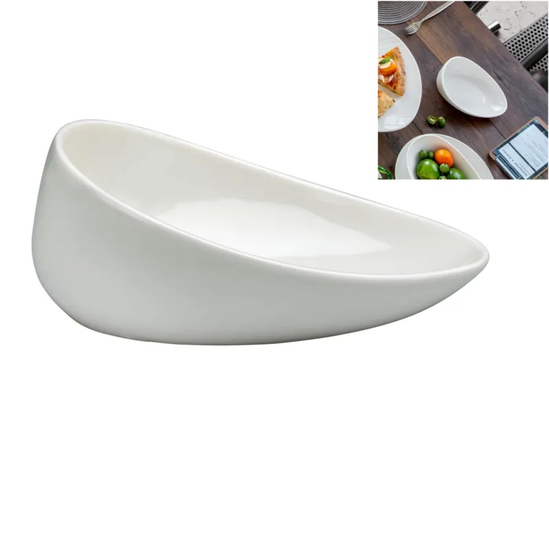 Compra Online Insalatiera in porcellana alluminica al 30 % LUNA 19x15xh8 cm lavabile in lavastoviglie, ideale per la ristorazione anti sbeccatura Kaleidosmilano