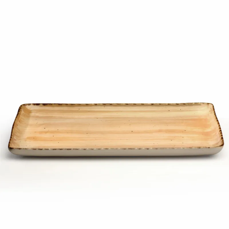 Rettangolare in GRES Alta Cucina 35x23 cm lavabile in lavastoviglie, adatto al microonde decoro sotto smalto colore Zenzero Beige Kaleidosmilano Acquista Ora