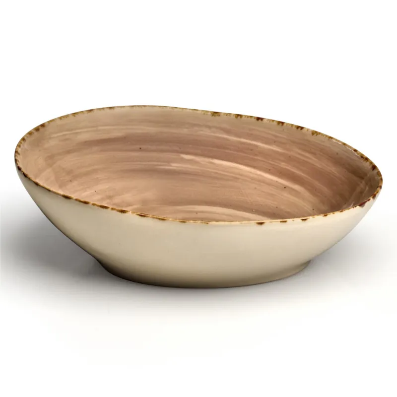 Solo Oggi Insalatiera Fondina Multiuso in GRES Alta Cucina 22,5X20X6,5 cm Decoro Sotto smalto lavabile in lavastoviglie, adatto al microonde colore Grigio Cumino Kaleidosmilano