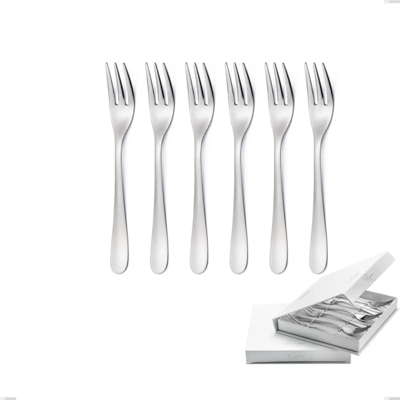 Prezzo Basso Confezione a libro 6 pezzi forchette dolce Charme , Acciaio 18/10 (aisi 304) lucido, spessore 2.5 mm Eme Posaterie