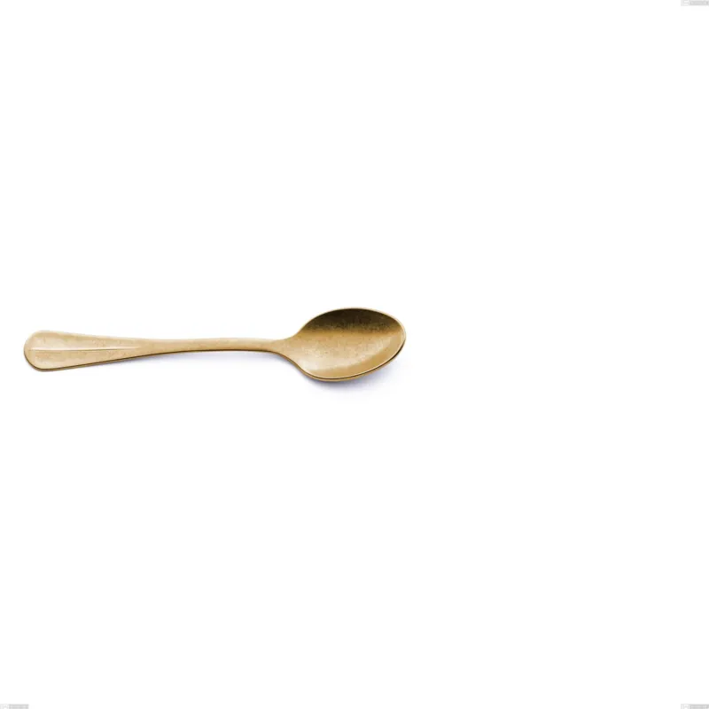 Pagamento Sicuro Cucchiaino caffè Royal Retrò PVD Gold, Acciaio 18/10 antico, spessore 2.5 mm, lunghezza 142 mm, pvd oro Eme Posaterie