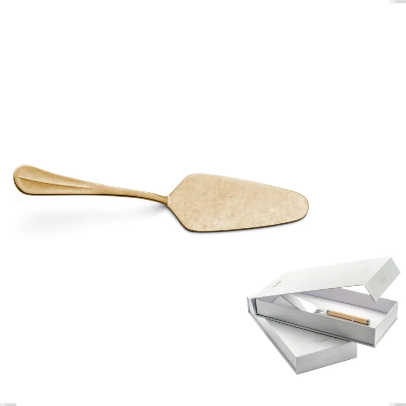 Professionale Confezione a libro 1 pezzo pala torta Royal Retrò PVD Gold, Acciaio 18/10 antico, spessore 2.5 mm, pvd oro Eme Posaterie