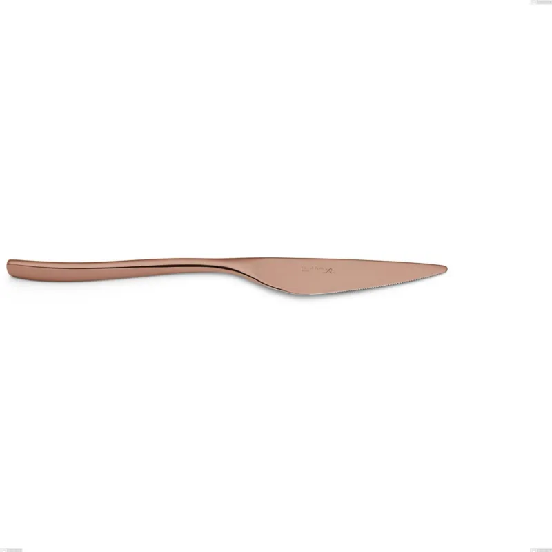 Coltello tavola Etoile PVD Chocolate, Acciaio 18/10 lucido, spessore 4 mm, lunghezza 235 mm, pvd chocolate Eme Posaterie Reso Gratuito