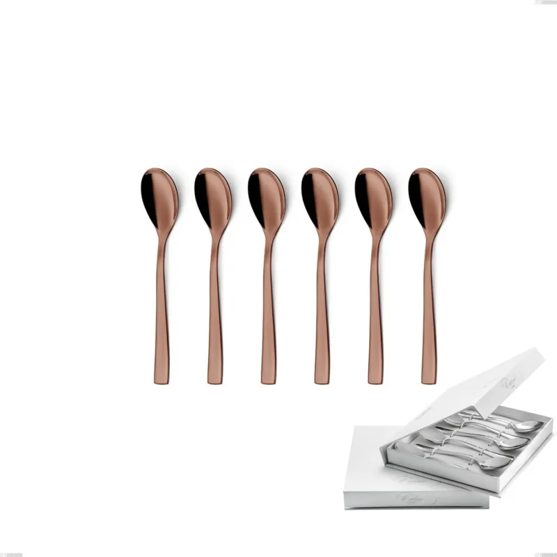 A Buon Prezzo Confezione a libro 6 pezzi cucchiaini caffè Etoile PVD Chocolate, Acciaio 18/10 lucido, spessore 4 mm, pvd chocolate Eme Posaterie