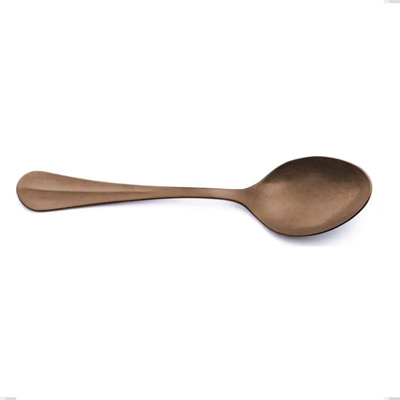 Cucchiaio da servizio Royal Retrò PVD Chocolate, Acciaio 18/10 antico, spessore 2.5 mm, lunghezza 233 mm, pvd chocolate Eme Posaterie Scelto Dai Clienti