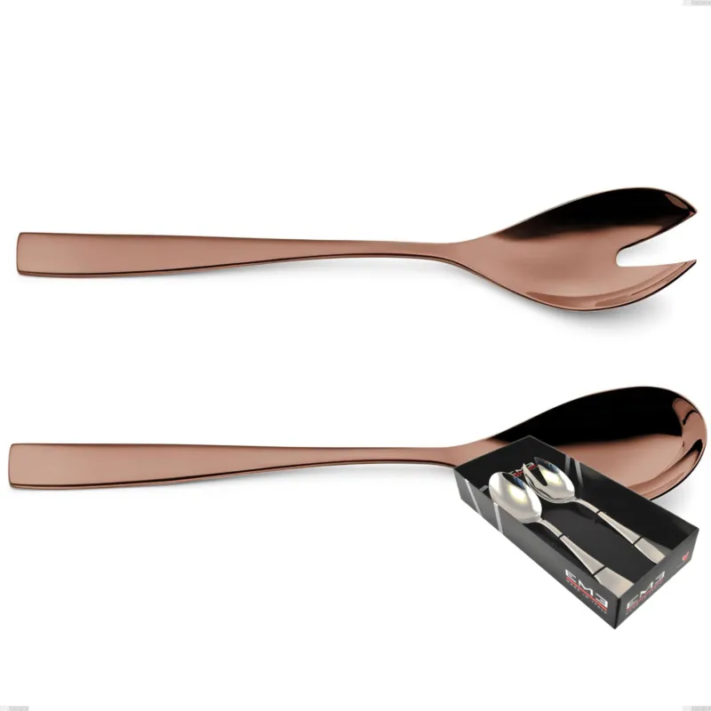 Must-Have Confezione vetrina 2 pezzi insalata Etoile PVD Chocolate, Acciaio 18/10 lucido, spessore 4 mm, pvd chocolate Eme Posaterie