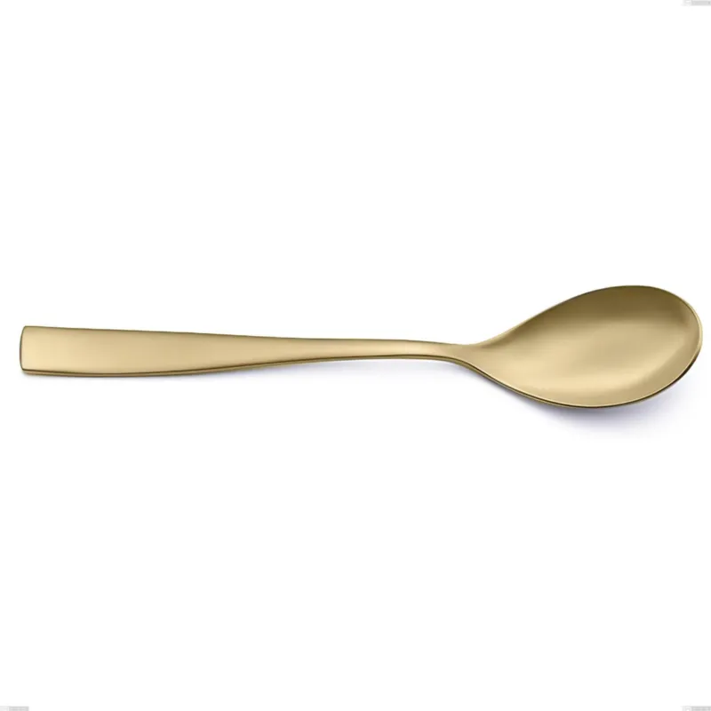 Cucchiaio tavola Etoile PVD Sabbiato Champagne, Acciaio 18/10 sabbiato, spessore 4 mm, lunghezza 220 mm, pvd champagne Eme Posaterie Soddisfatti O Rimborsati