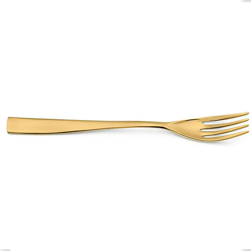 Spedito Oggi Forchetta frutta Etoile PVD Gold, Acciaio 18/10 lucido, spessore 4 mm, lunghezza 190 mm, pvd oro Eme Posaterie