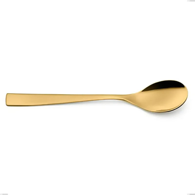 Professionale Cucchiaino moka Etoile PVD Gold, Acciaio 18/10 lucido, spessore 4 mm, lunghezza 119 mm, pvd oro Eme Posaterie
