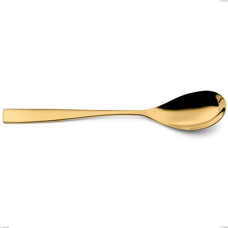 Cucchiaio da servizio Etoile PVD Gold, Acciaio 18/10 lucido, spessore 4 mm, lunghezza 260 mm, pvd oro Eme Posaterie Prezzo Conveniente
