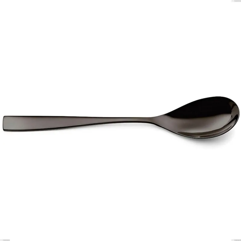 Quantità Limitata Cucchiaio da servizio EtoIle PVD Black, Acciaio 18/10 lucido, spessore 4 mm, lunghezza 260 mm, PVD black Eme Posaterie