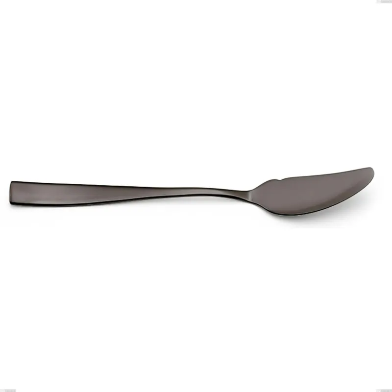 Coltello pesce EtoIle PVD Black, Acciaio 18/10 lucido, spessore 4 mm, lunghezza 190 mm, PVD black Eme Posaterie Più Venduto