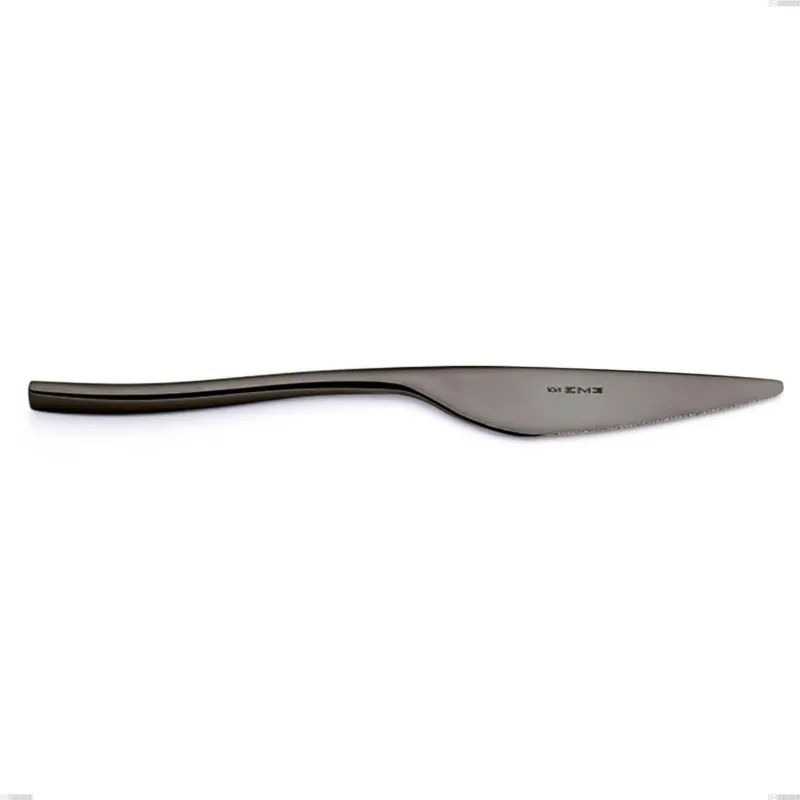 Coltello frutta EtoIle PVD Black, Acciaio 18/10 lucido, spessore 4 mm, lunghezza 206 mm, PVD black Eme Posaterie Saldi