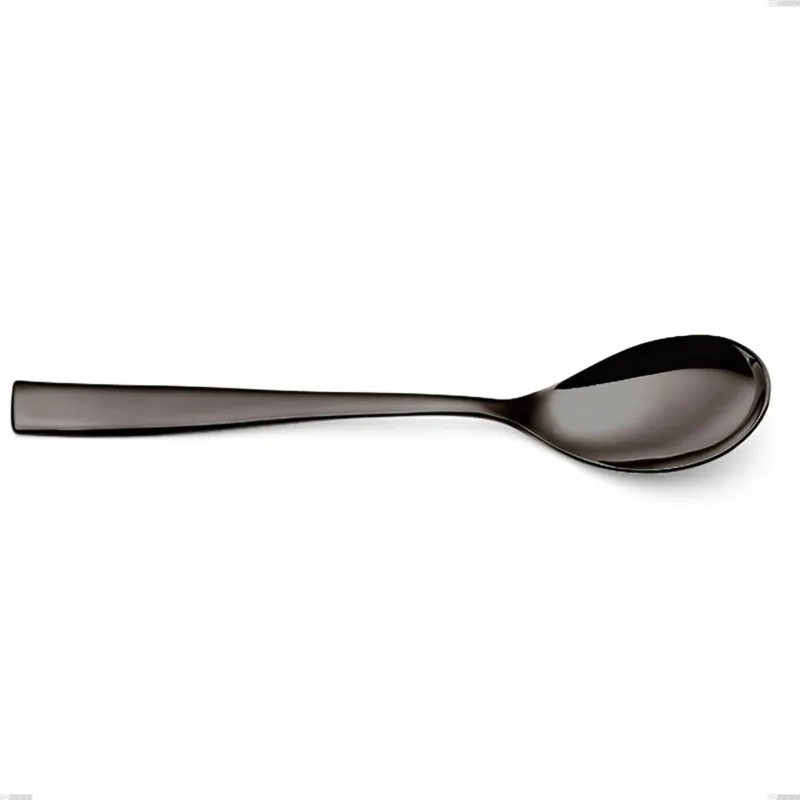 Cucchiaino frutta EtoIle PVD Black, Acciaio 18/10 lucido, spessore 4 mm, lunghezza 190 mm, PVD black Eme Posaterie Prezzo Ridotto