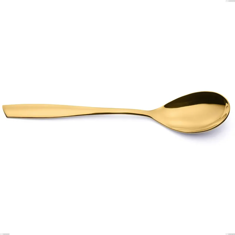 Promozione Cucchiaio da servizio Eleven PVD Gold, Acciaio 18/10 lucido, spessore 2.5 mm, PVD oro Eme Posaterie
