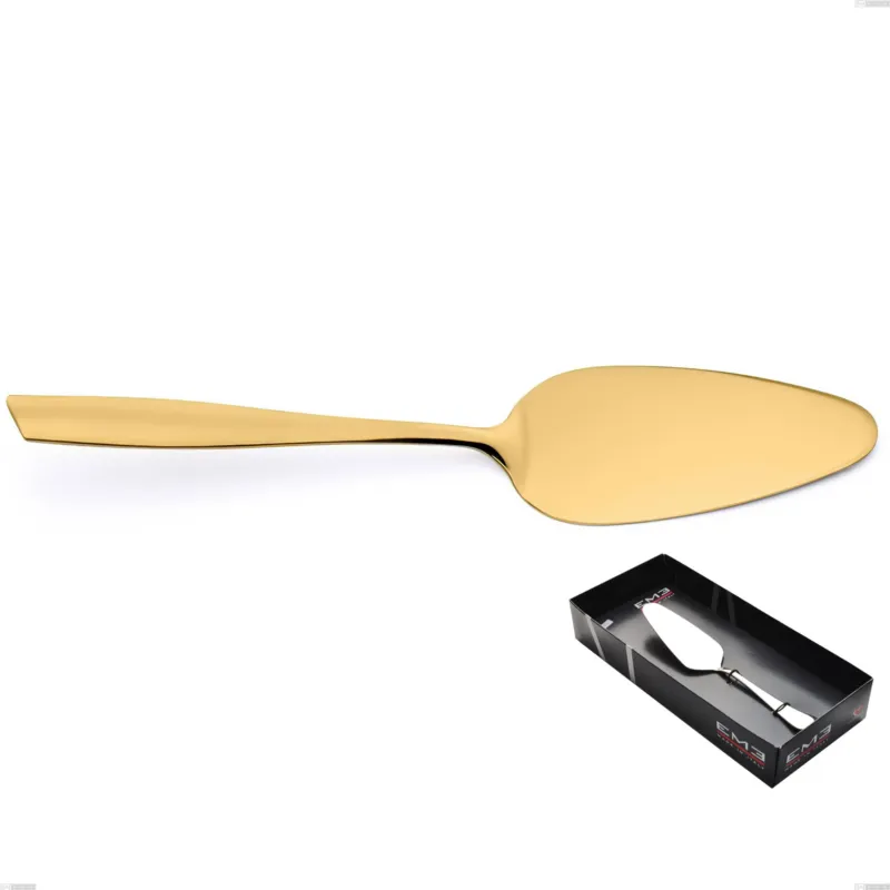 Novità Confezione vetrina 1 pezzo pala torta Eleven PVD Gold, Acciaio 18/10 lucido, spessore 2.5 mm, PVD oro Eme Posaterie