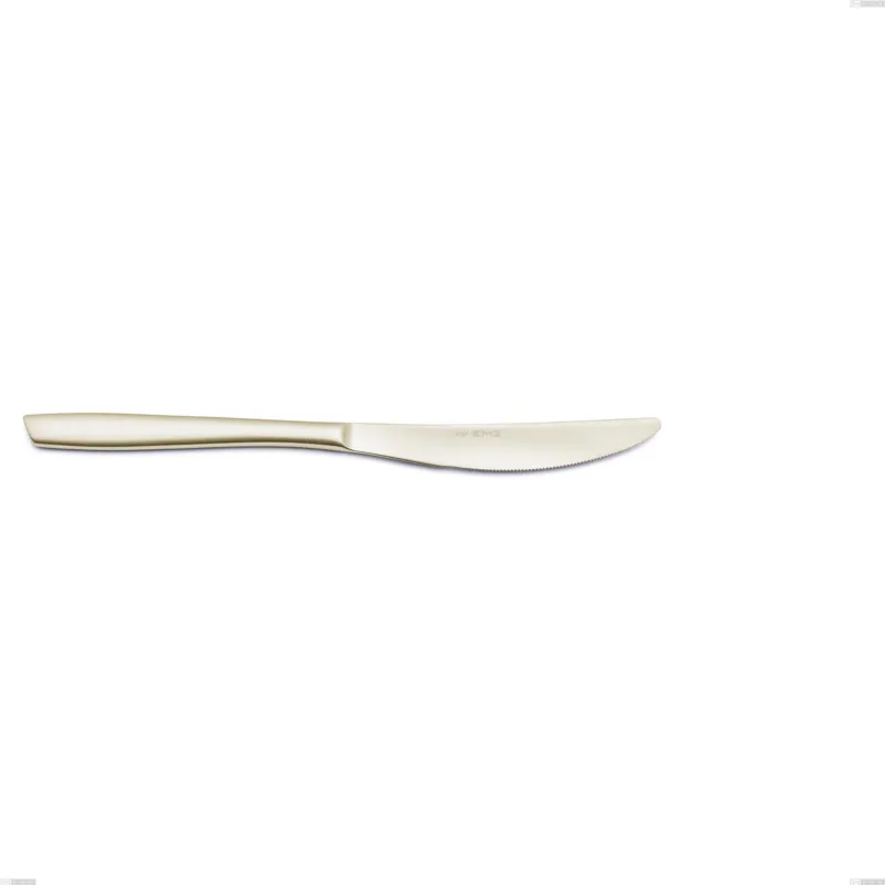 Pagamento Sicuro Coltello frutta Eleven PVD Champagne, acciaio 18/10 sabbiato, spessore 2.5 mm, lunghezza 219 mm, pvd champagne Eme Posaterie
