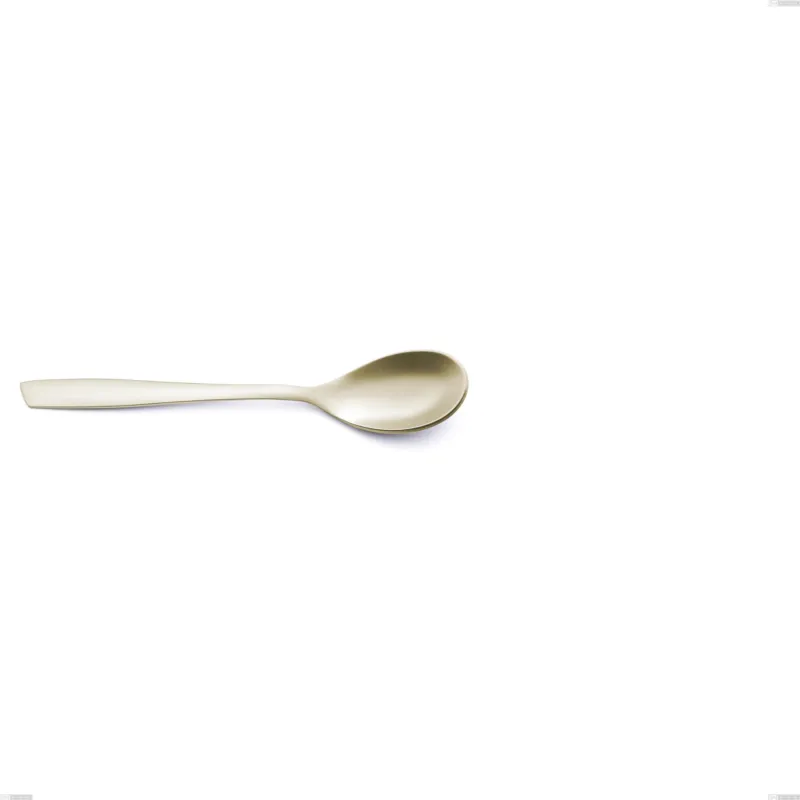 Cucchiaino caffè Eleven PVD Champagne, acciaio 18/10 sabbiato, spessore 2.5 mm, lunghezza 147 mm, pvd champagne Eme Posaterie Prezzo Di Fabbrica