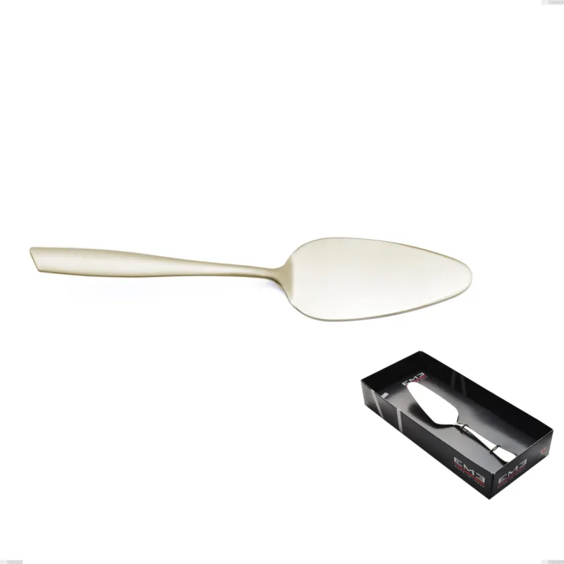 Ultimissimo Modello Confezione vetrina 1 pezzo pala torta Eleven PVD Champagne, acciaio 18/10 sabbiato, spessore 2.5 mm, pvd champagne Eme Posaterie