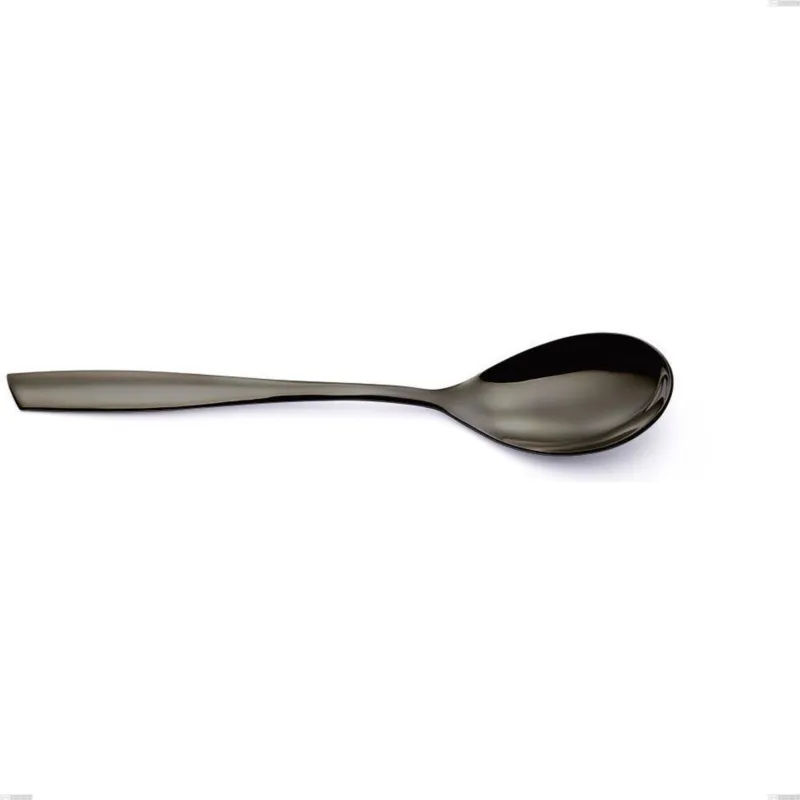 Non Perdere Cucchiaio da servizio Acciaio inox 18/10 PVD Black Eleven lunghezza 253 mm spessore 2,5 mm nero Eme Posaterie
