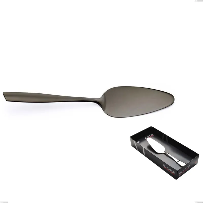 Confezione vetrina 1 pezzo pala torta Eleven PVD Black, Acciaio inox 18.10, spessore 2,5 mm Eme Posaterie Professionale