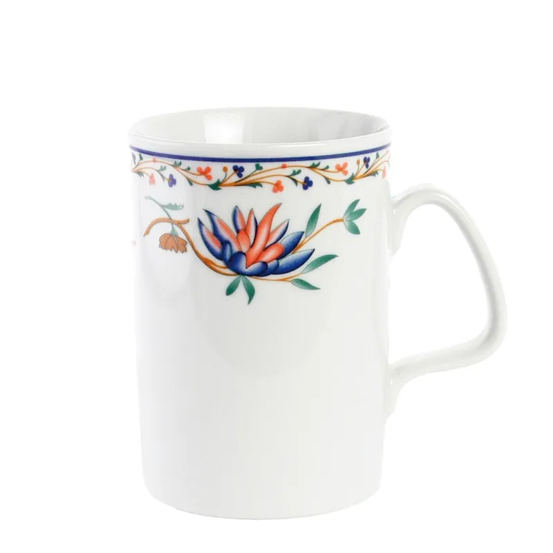 Ultime Pezzi Mug in porcellana REX FLOWER 7,5Xh11 cm CL 35 in porcellana bianca in lavabile in lavastoviglie Radif 1820