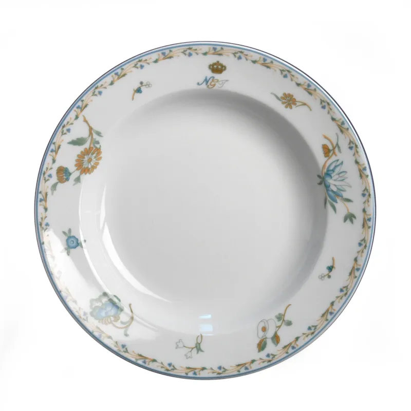 Piatto Fondo in Porcellana con Falda rinforzata rotondo REX FLOWER 22 cm 6 pezzi lavabile in lavastoviglie Radif 1820 A Buon Prezzo
