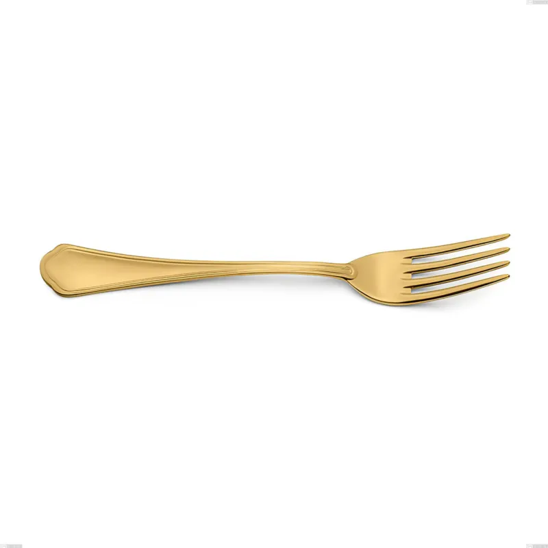 Di Tendenza Forchetta tavola Domus Gold, Acciaio 18/10, lunghezza 205 mm spessore 3 mm trattamento PVD Gold Eme Posaterie