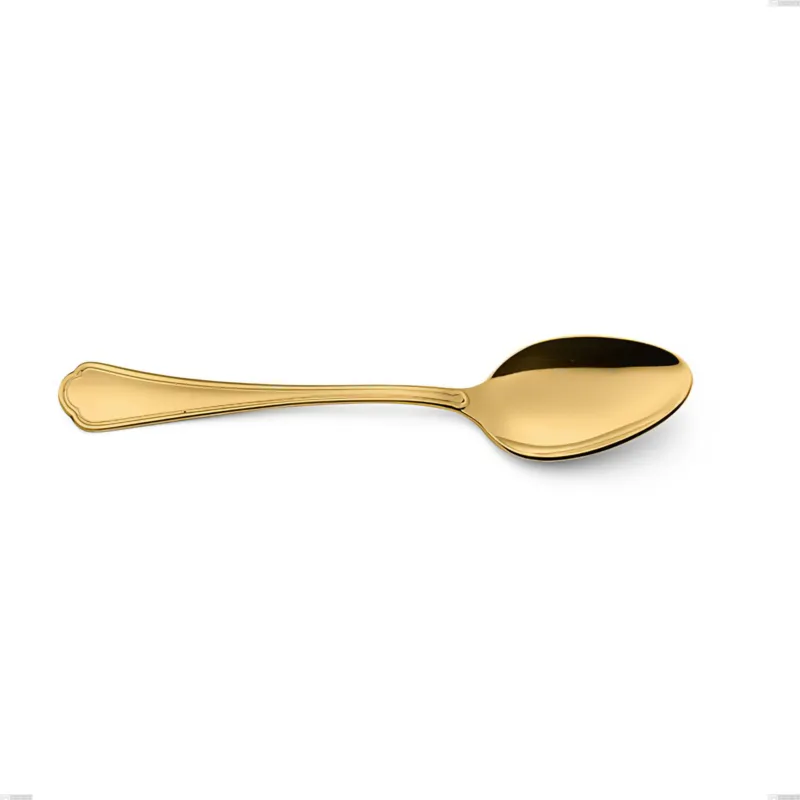 Popolare Cucchiaino frutta Gold, Acciaio 18/10, lunghezza 217 mm spessore 3 mm trattamento PVD Gold Eme Posaterie