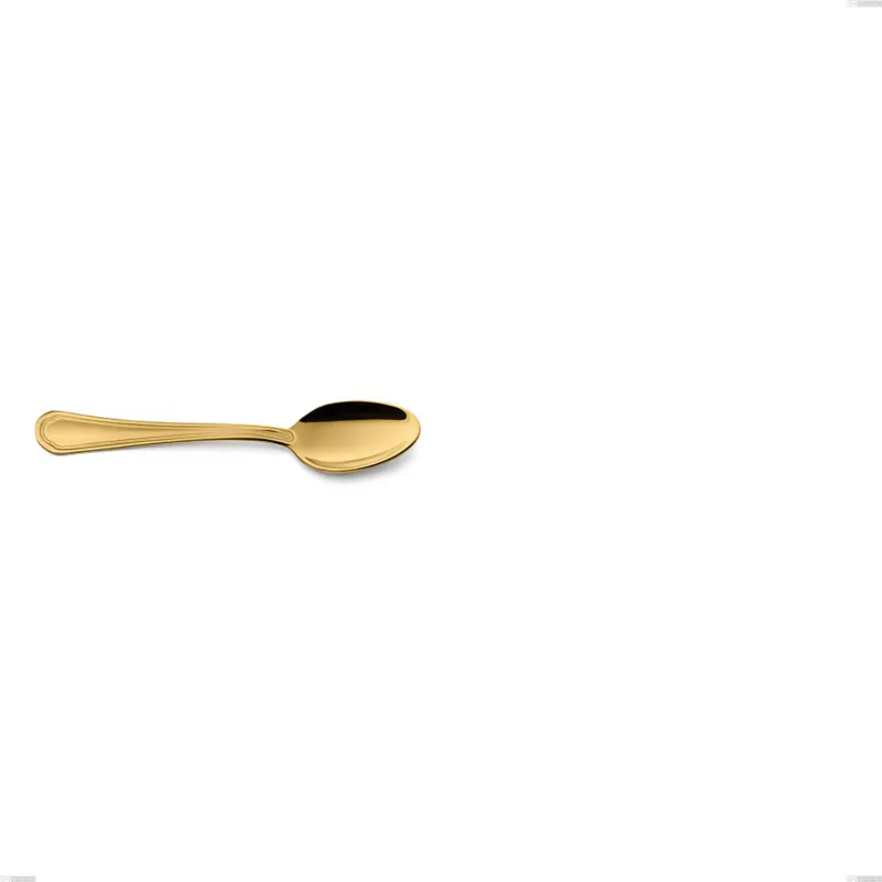Cucchiaino moka Domus Gold, Acciaio 18/10, lunghezza 115 mm spessore 3 mm trattamento PVD Gold Eme Posaterie Promozione