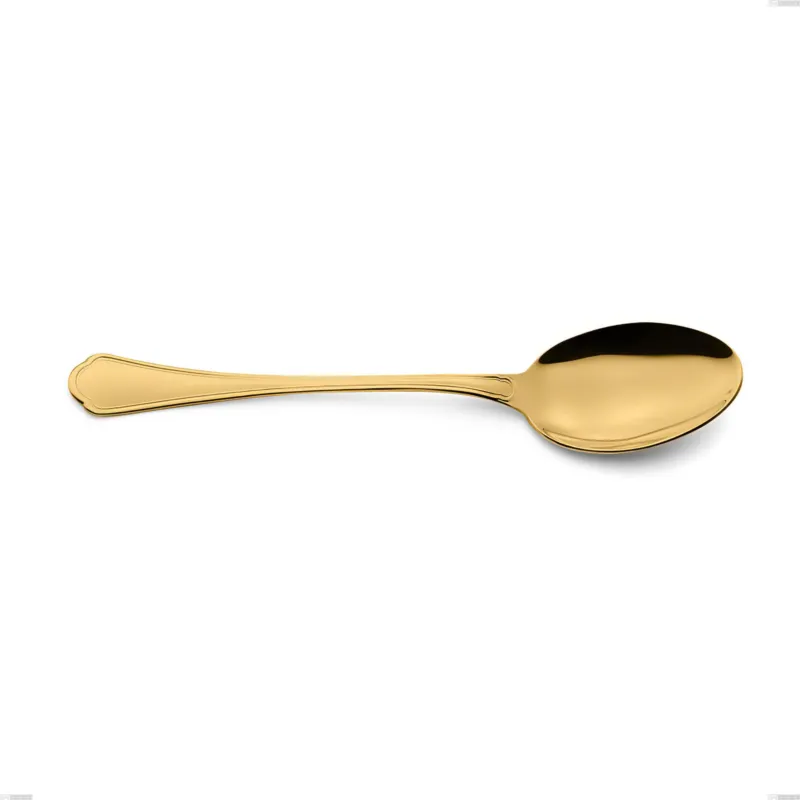 Cucchiaio da servizio Domus Gold, Acciaio 18/10, lunghezza 240 mm spessore 3 mm trattamento PVD Gold Eme Posaterie Nuovo Arrivo
