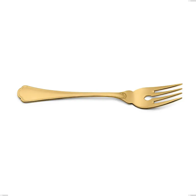 Forchetta pesce Domus Gold, Acciaio 18/10, lunghezza 193 mm spessore 3 mm trattamento PVD Gold Eme Posaterie Vendita Finale