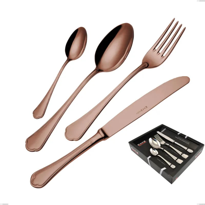 Confezione vetrina 24 pezzi Domus Chocolate, Acciaio 18/10, spessore 3 mm Eme Posaterie Compra Adesso