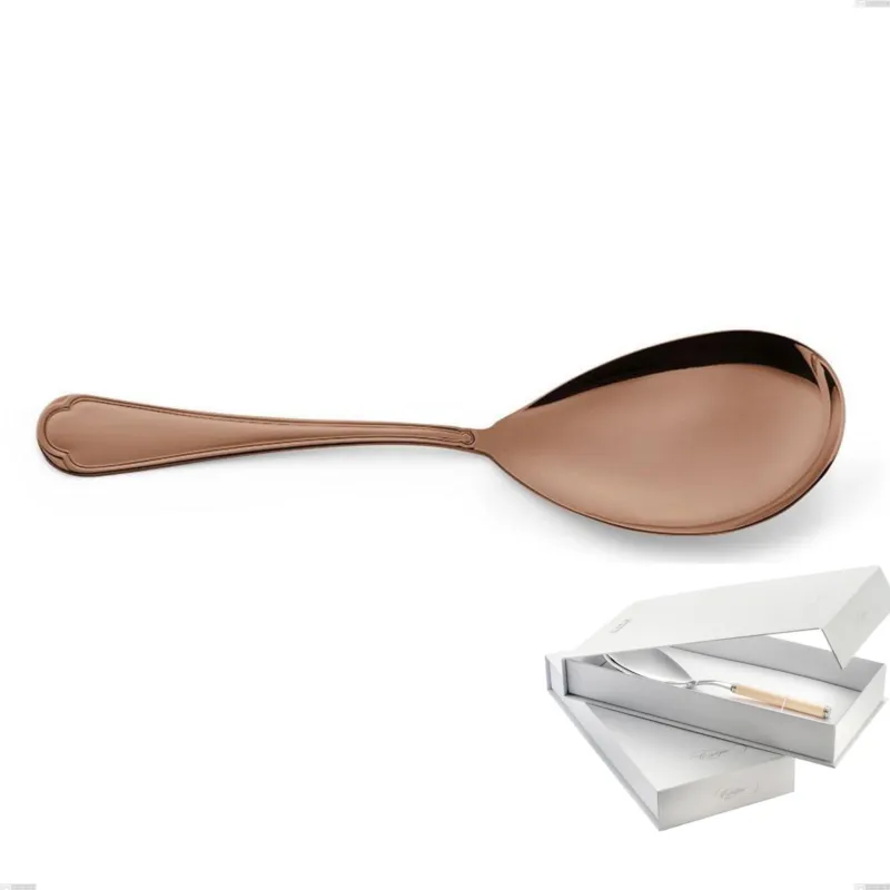 Confezione a libro 1 pezzo pala riso Domus Chocolate, Acciaio 18/10, spessore 3 mm Eme Posaterie Non Perdere