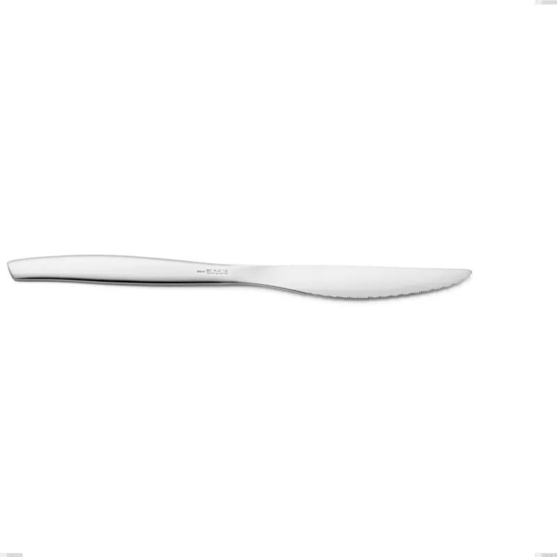 Coltello da tavola SHARK Sabbiato in acciaio 18.C AISI430, lunghezza 234 mm adatto come coltello bistecca manico in acciaio Satinato lavabili in lavastoviglie Eme Posaterie Occasione