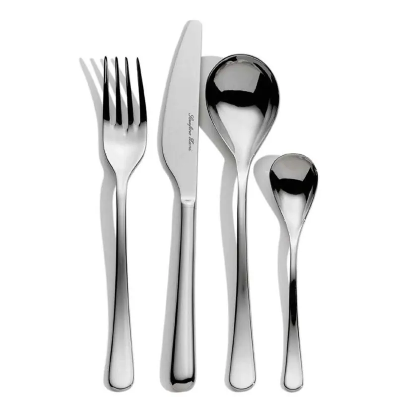 Soddisfatti O Rimborsati Servizio Posate in acciaio inox 18/10 SERAFINO 24 Pezzi 6 posti tavola, spessore 4 mm Design Andries Van Onck e Hiroko Takeda inox lucido Serafino Zani