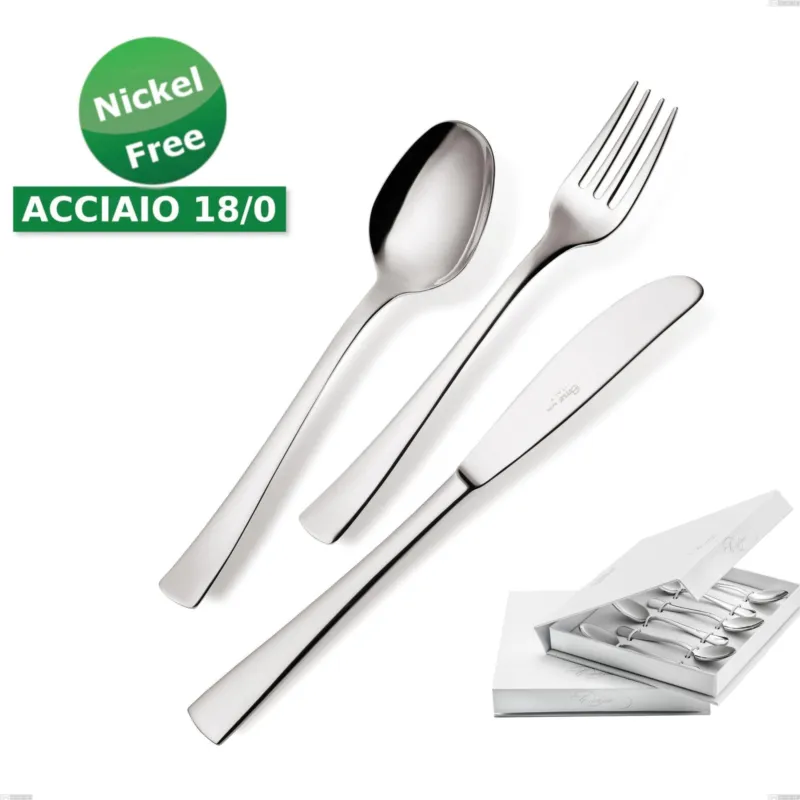Affare Confezione a libro 6 pezzi cucchiaino moka Alfa 18/0 nichel free, (Acciaio 18/ C) Nichel Free, spessore 2 mm Eme Posaterie