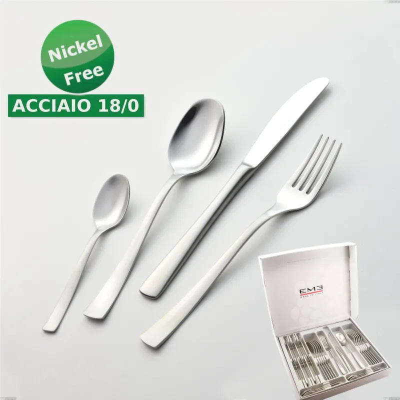 Non Perdere Cofanetto 24 pezzi Alfa Satinata Nichel free, (inox 18/ 0) Nichel Free, spessore 2 mm Eme Posaterie