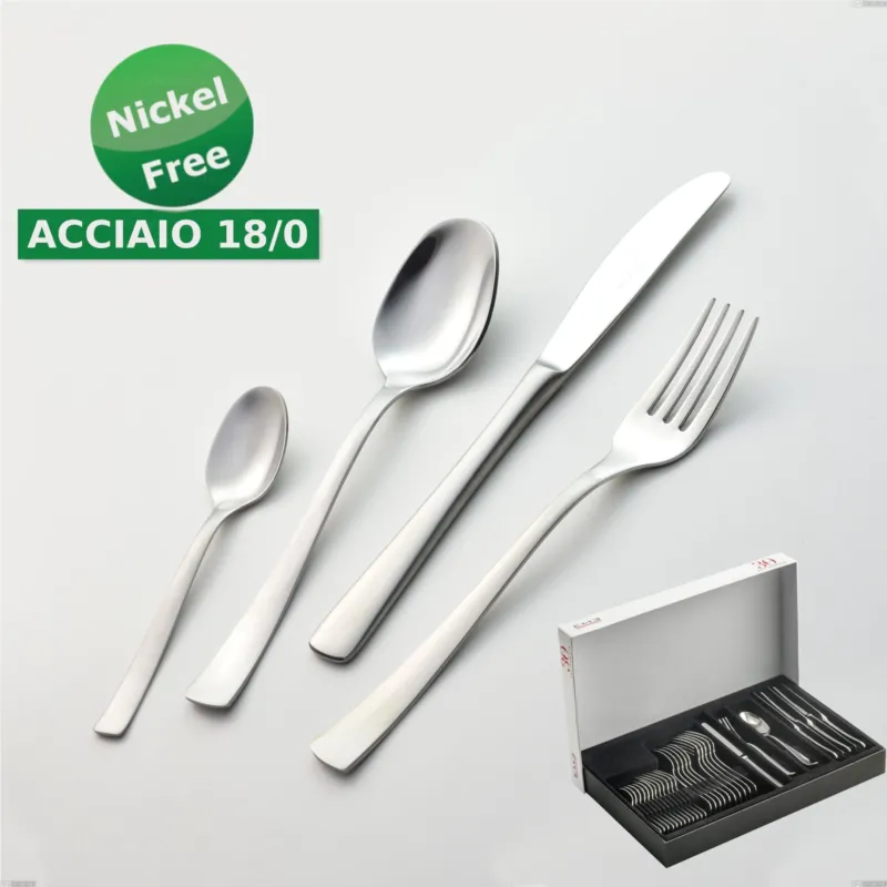 Quantità Limitata Confezione Panoramica 30 pezzi coltello economico Alfa Satinata 18/0 nichel free, (inox 18/ 0) Nichel Free, spessore 2 mm Eme Posaterie