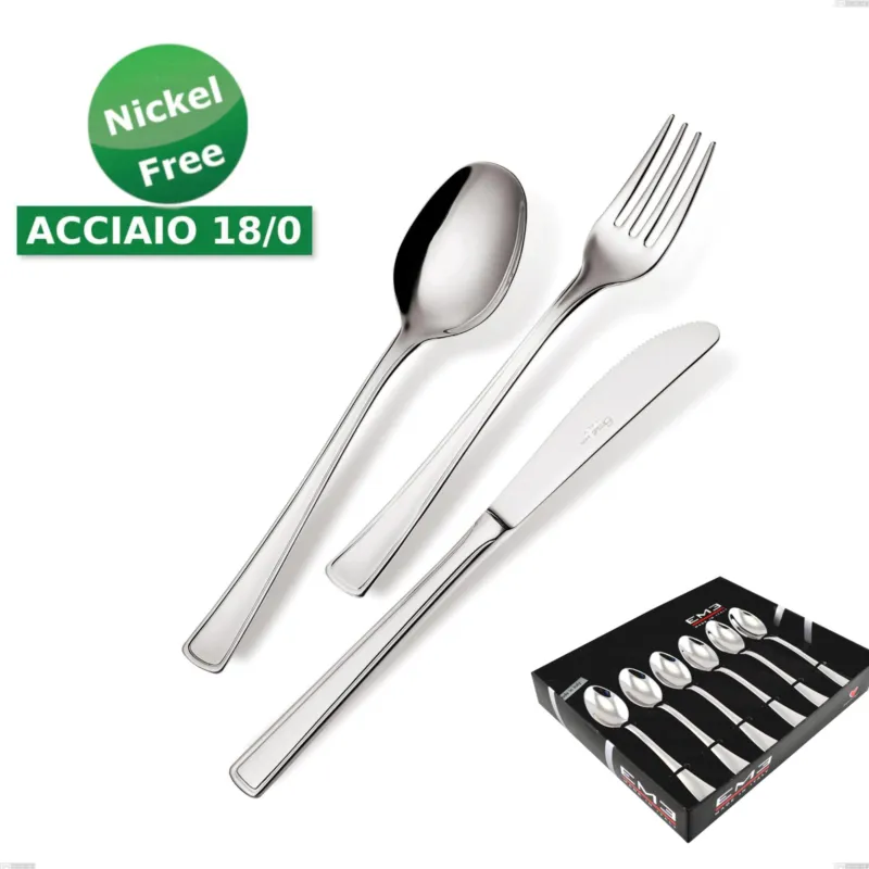 Acquista Ora Confezione vetrina 6 pezzi caffè Ambassador 18/0 nichel free, (Acciaio 18/ 0) Nichel Free, spessore 2 mm Eme Posaterie